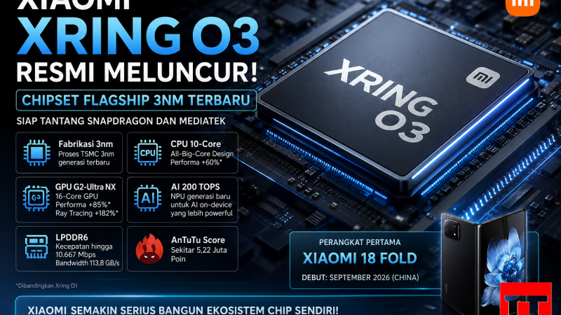Xiaomi Xring O3 Resmi Meluncur, Chip 3nm Tembus 5,22 Juta AnTuTu