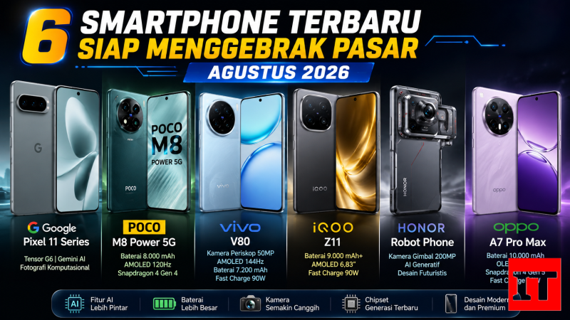 6 Smartphone Terbaru Siap Menggebrak Pasar pada Agustus 2026, Pixel 11 hingga OPPO A7 Pro Max
