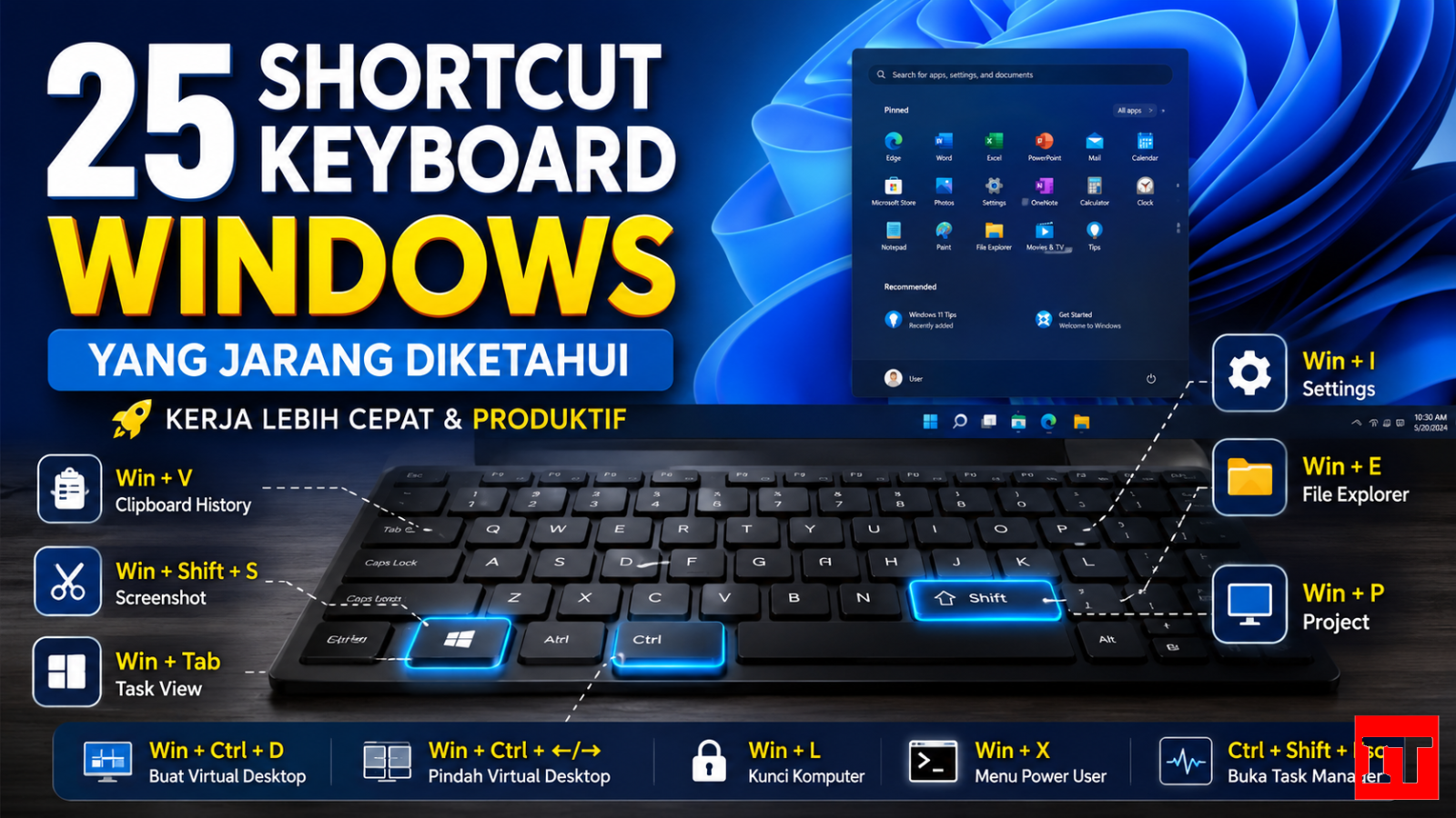 25 Shortcut Keyboard Windows yang Jarang Diketahui untuk Meningkatkan Produktivitas