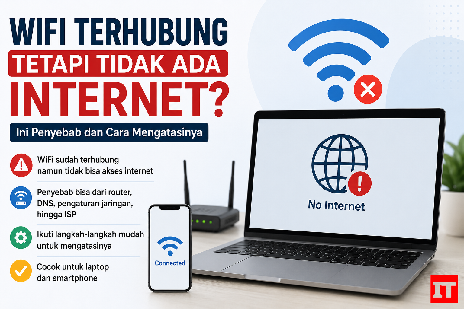 WiFi Terhubung tetapi Tidak Ada Internet? Ini Penyebab dan Cara Mengatasinya