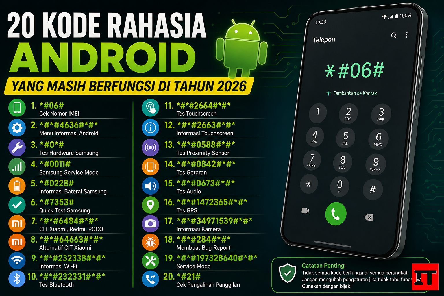 20 Kode Rahasia Android yang Masih Berfungsi di 2026 — Artikel