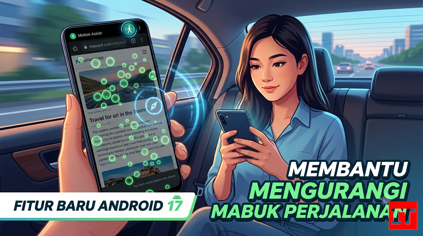 Cara Menggunakan Motion Assist Android 17 untuk Kurangi Mabuk Perjalanan
